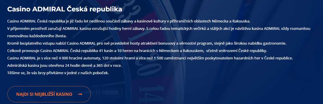 Casino admiral akce
