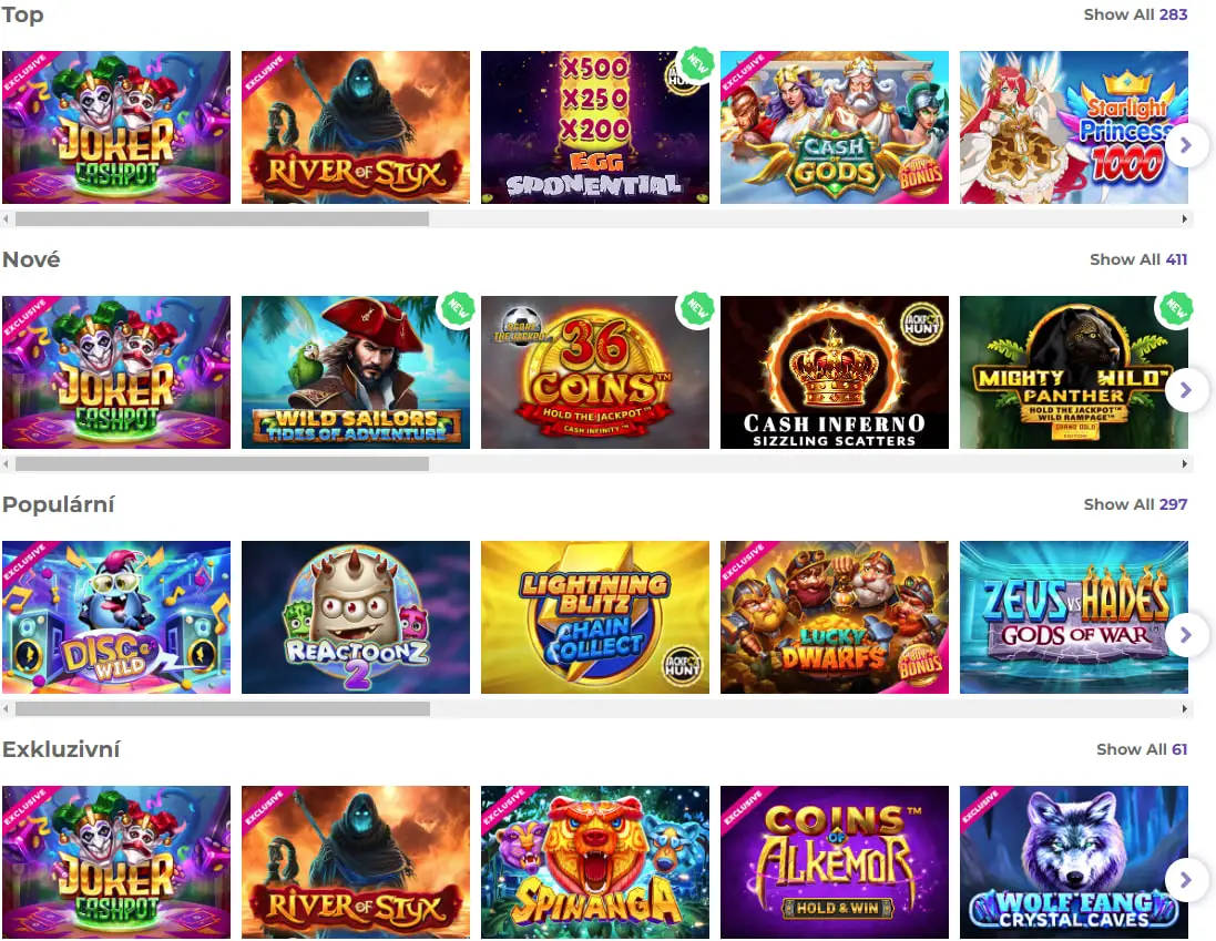 AlfCasino Top Hry