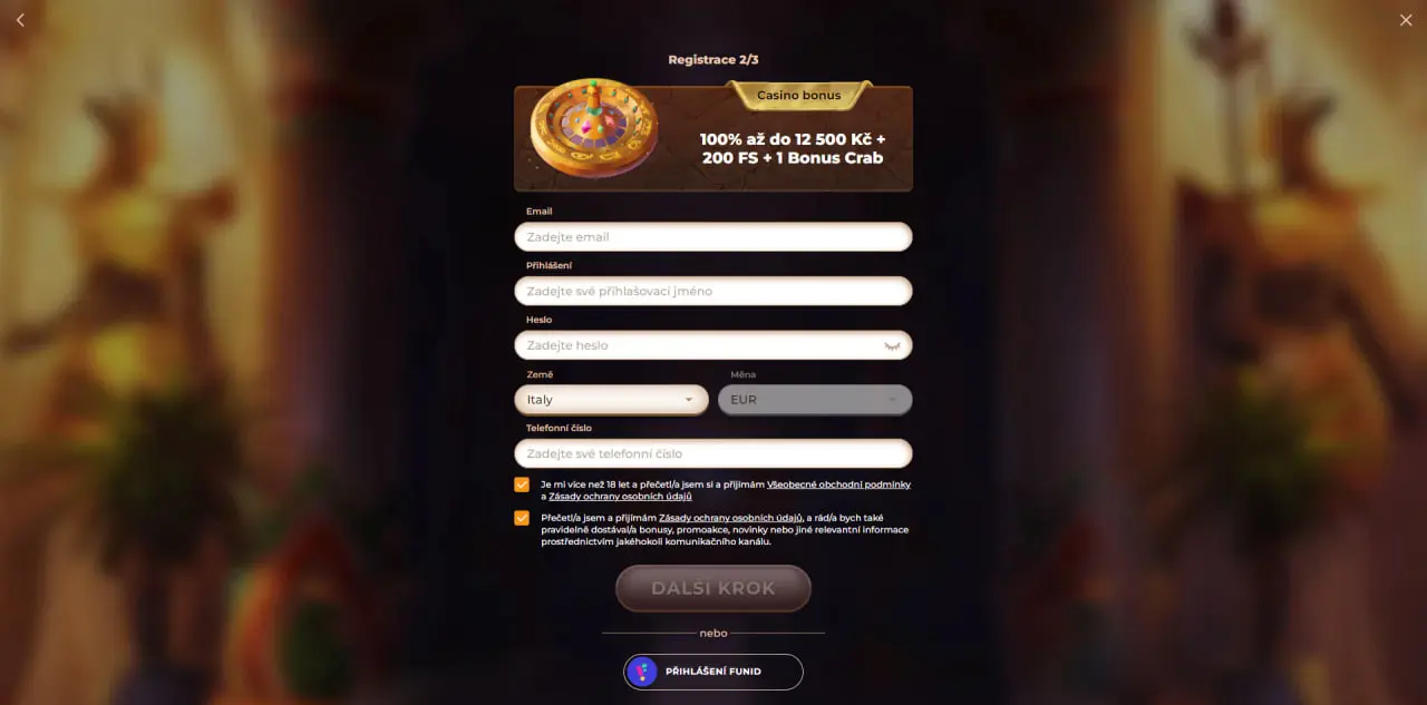 Amunra Online Registrace