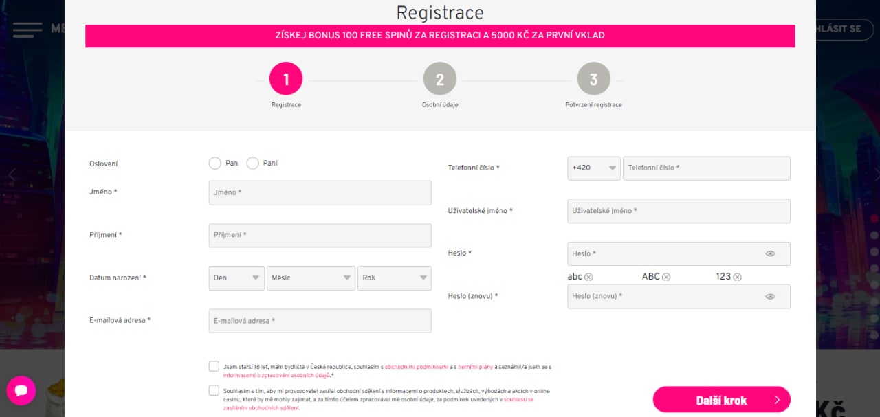 Apollo Casino Registrace