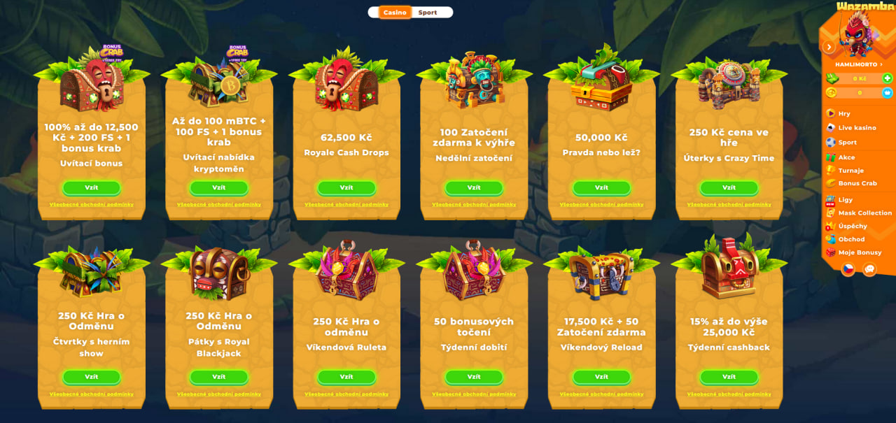 Wazamba Bonus