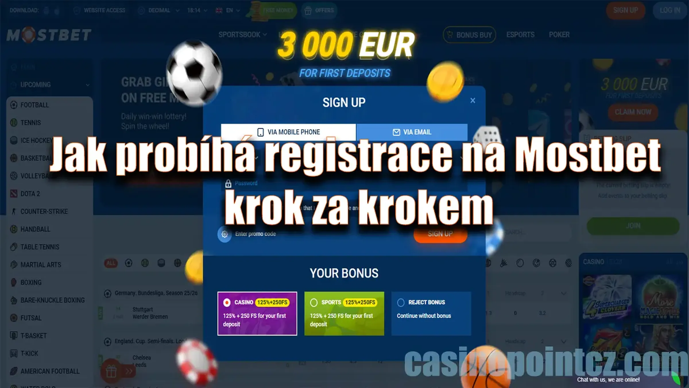 Jak probíhá registrace na Mostbet krok za krokem