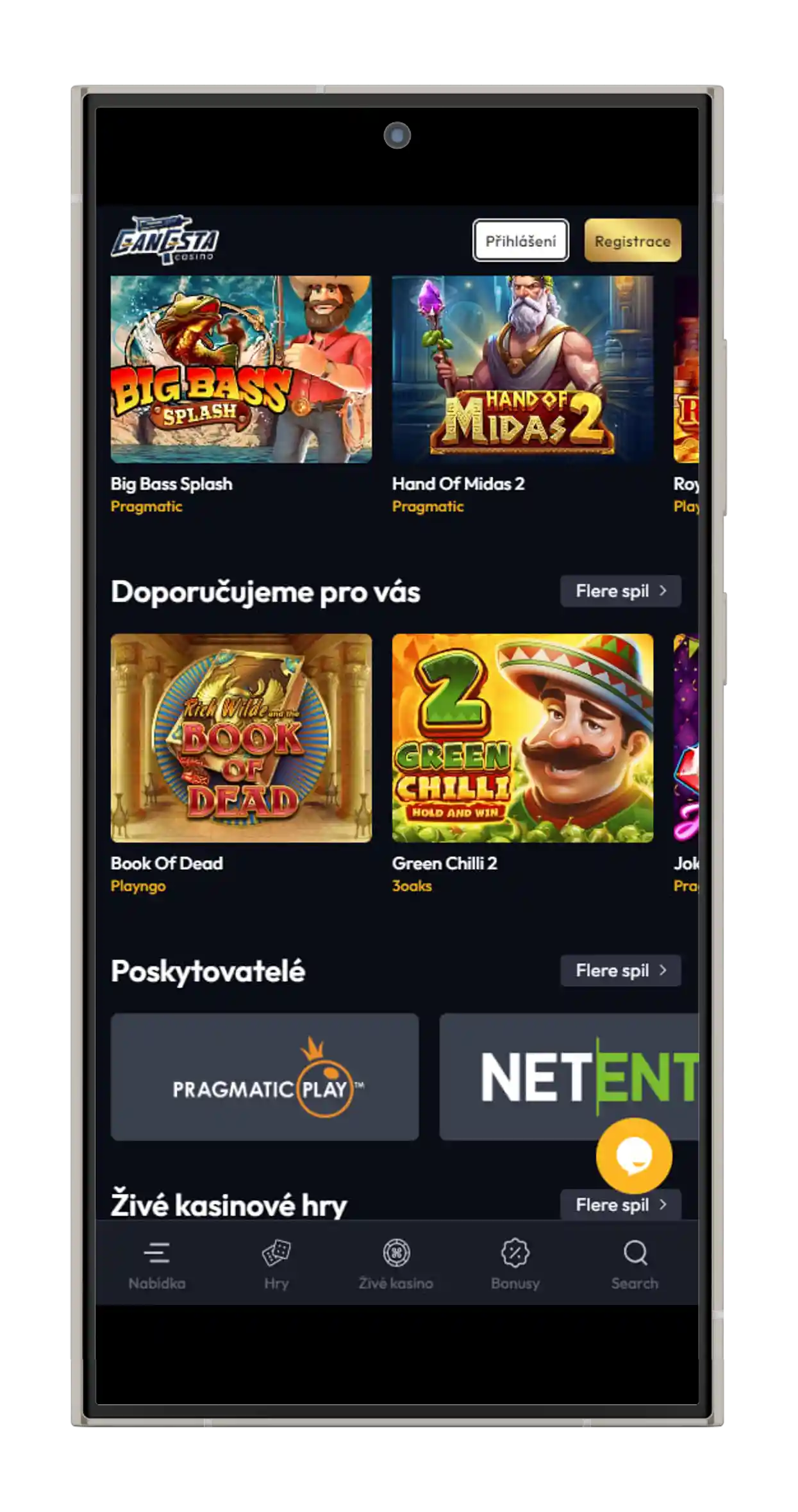 Mobilní kasino v internetovém prohlížeči