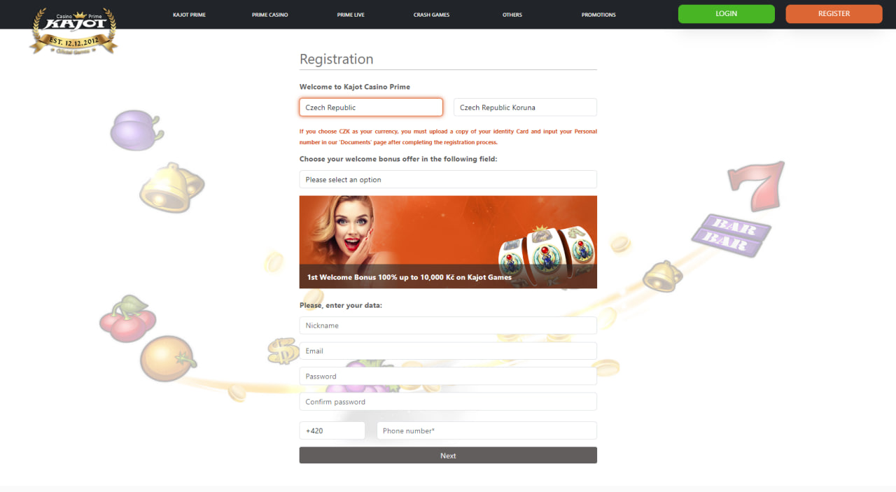 KAJOT Registrance