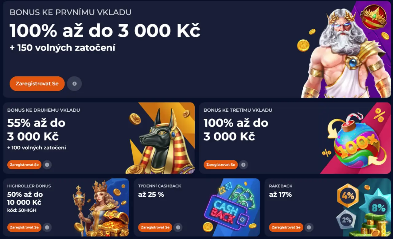 Nine Online Bonusy