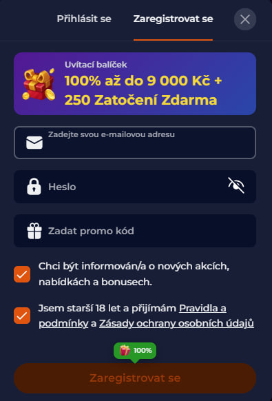 Nine Online Registrace