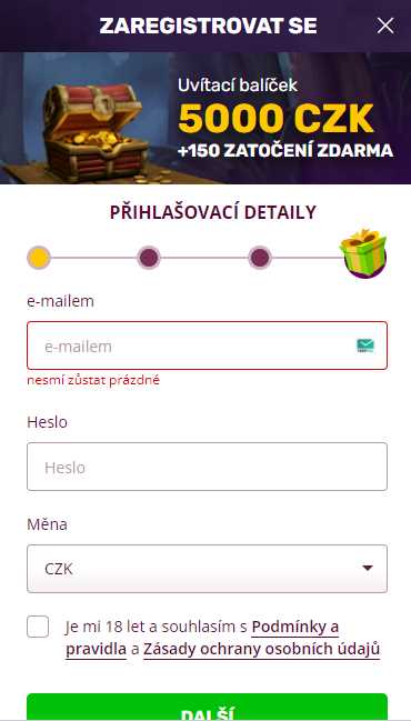 Zaregistrujte se do mobilního kasina Playamo