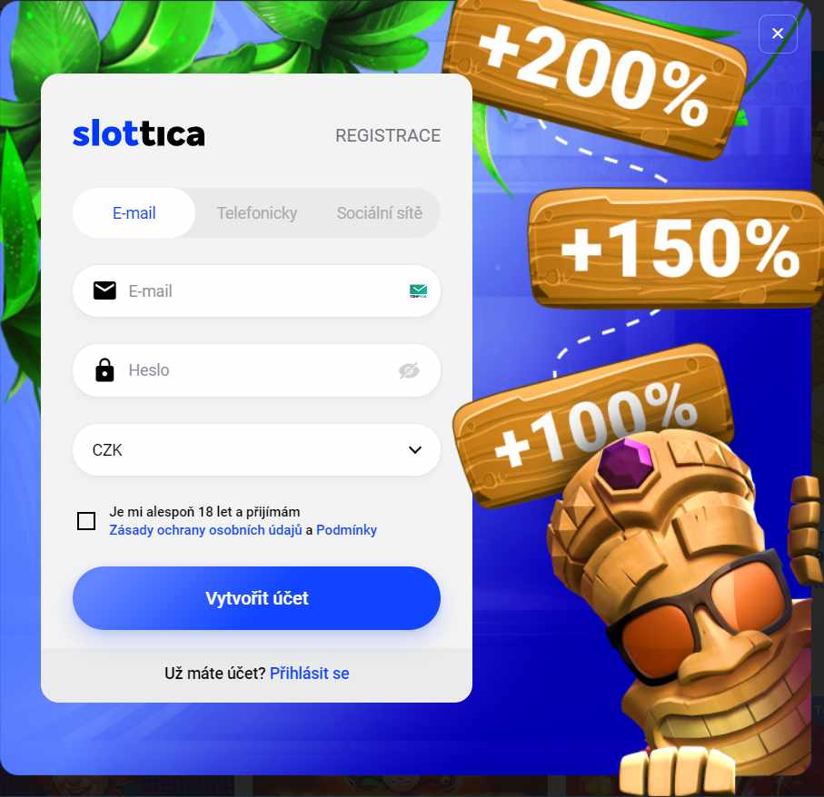 Slottica registrace