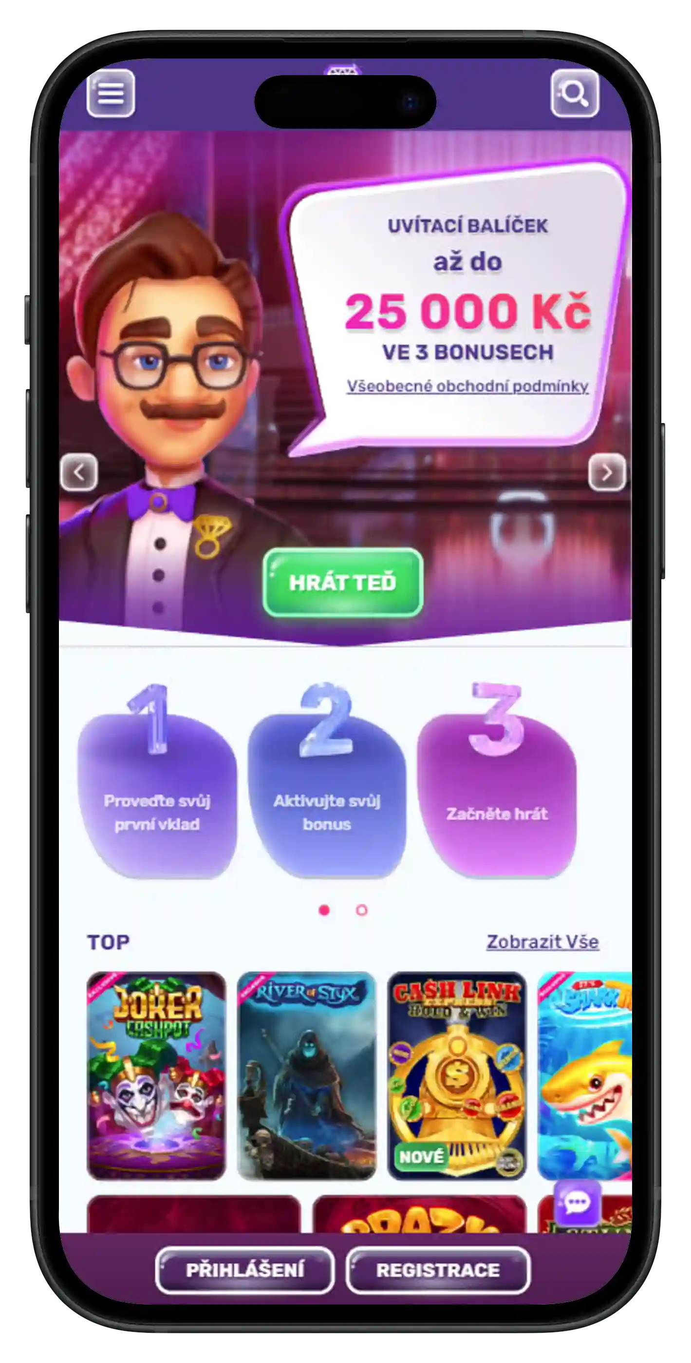 Mobilní verze Slots Palacey
