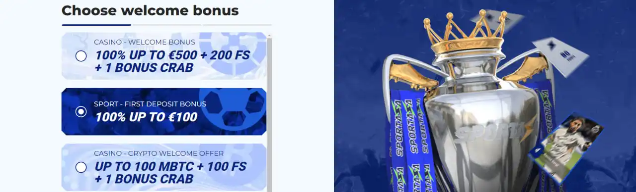 Bunus v Sportaza online casino